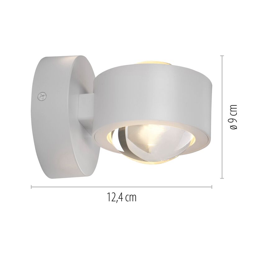 LED-Wandleuchte 'Chia' weiß 2-flammig 9,3 x 9,3 x 12,5 cm