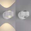 LED-Spot Chia, an- und ausgeschaltet, mit warmweißem Licht.