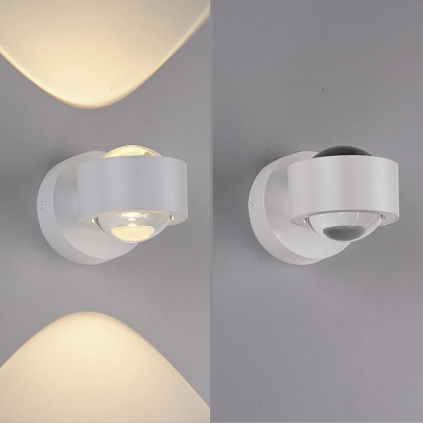 LED-Wandleuchte 'Chia' weiß 2-flammig 9,3 x 9,3 x 12,5 cm