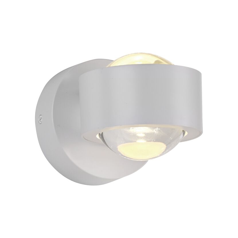 LED-Wandleuchte 'Chia' weiß 2-flammig 9,3 x 9,3 x 12,5 cm