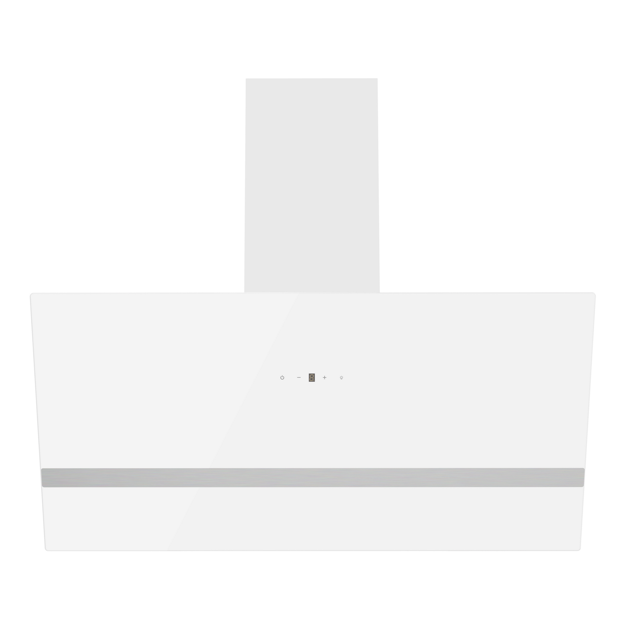 Schräghaube 'Hera' Stahlblech mit Glasschirm Weiß 80 cm