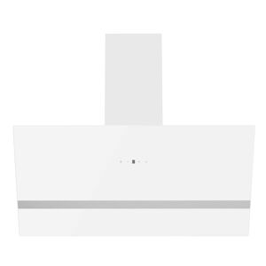 Schräghaube 'Hera' Stahlblech mit Glasschirm Weiß 80 cm