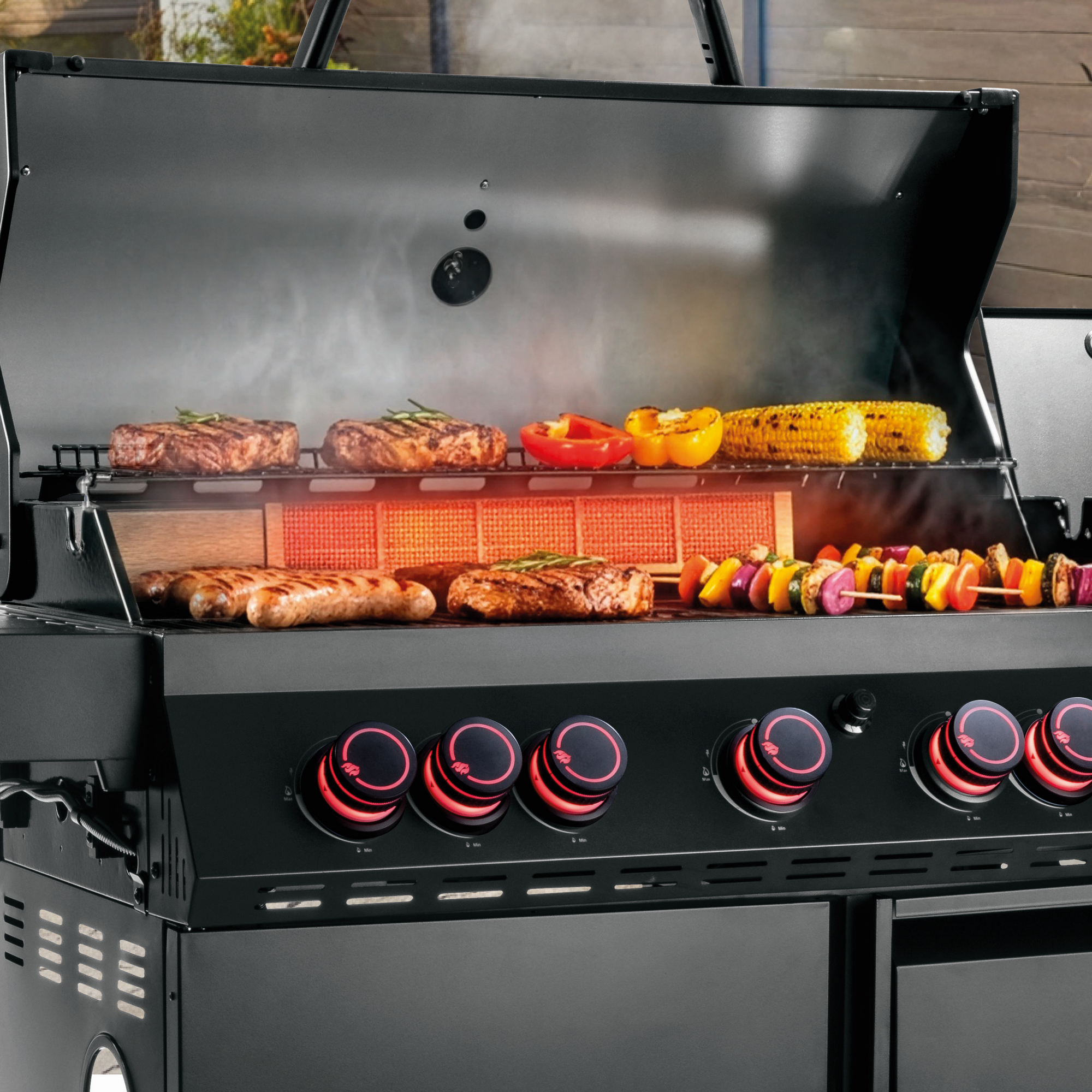 Gasgrill 'Cool Black 5.2' schwarz 159,5 x 122 x 56 cm