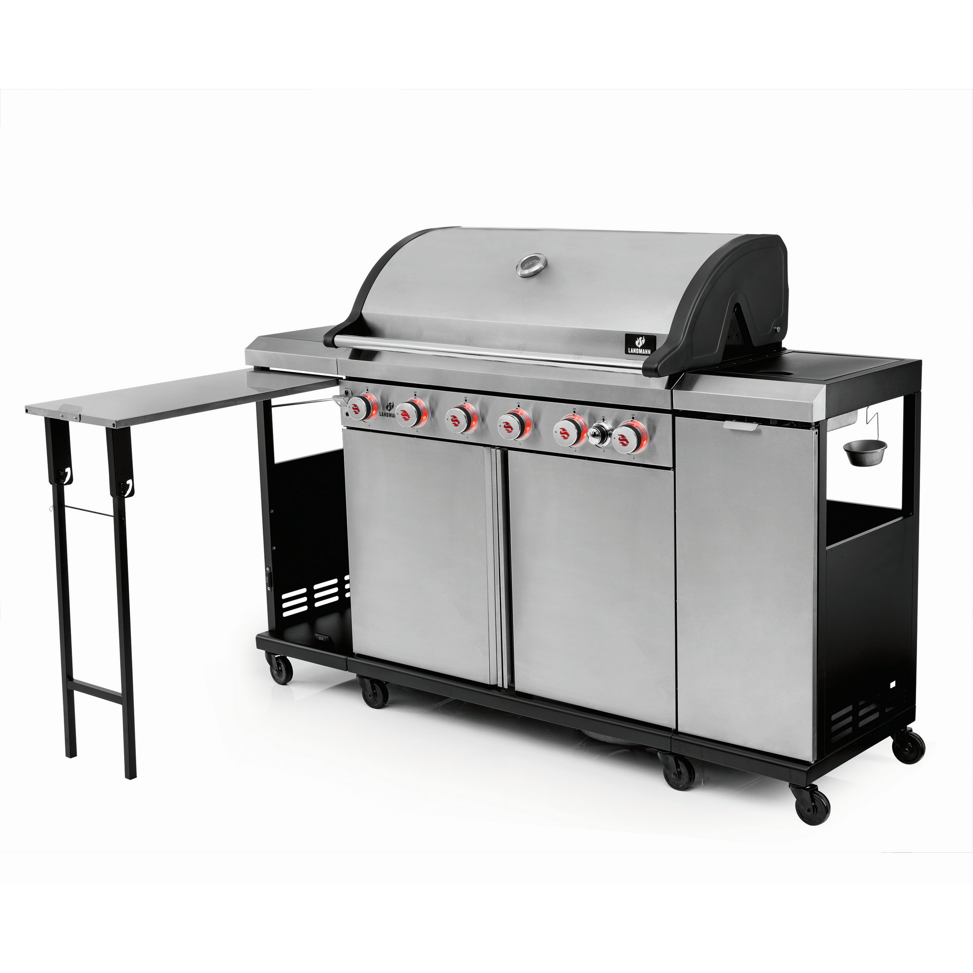 Gasgrill edelstahlfarben 168 x 119 x 56 cm