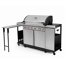 Gasgrill edelstahlfarben 168 x 119 x 56 cm