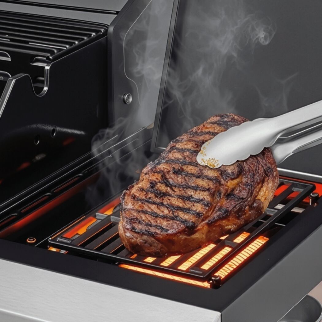 Gasgrill edelstahlfarben 168 x 119 x 56 cm
