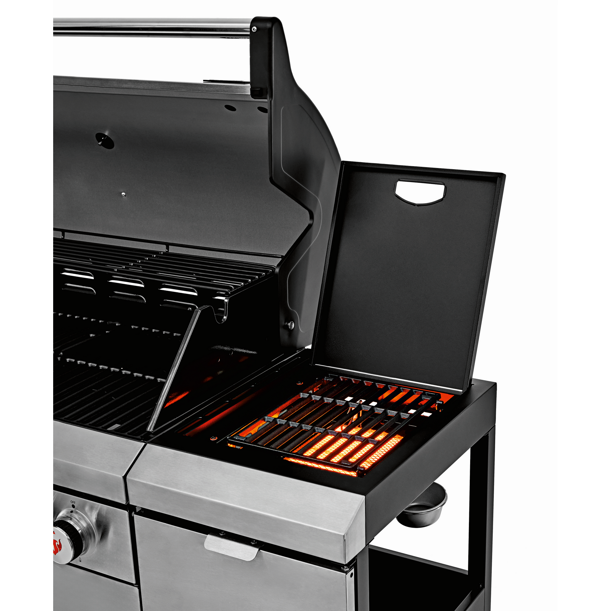 Gasgrill edelstahlfarben 168 x 119 x 56 cm