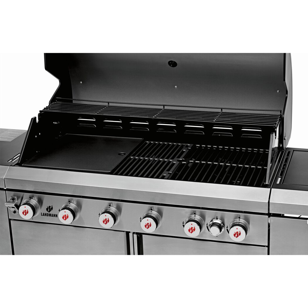 Gasgrill edelstahlfarben 168 x 119 x 56 cm
