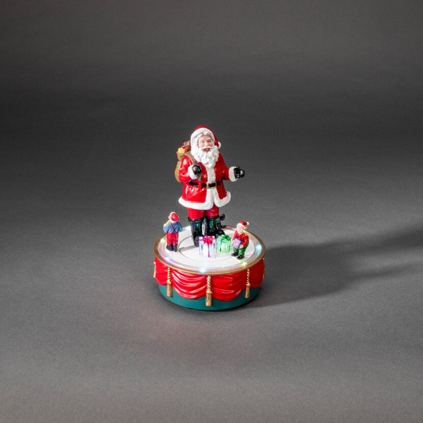 LED-Szenerie 'Weihnachtsmann und Kinder' 10 bunte LED