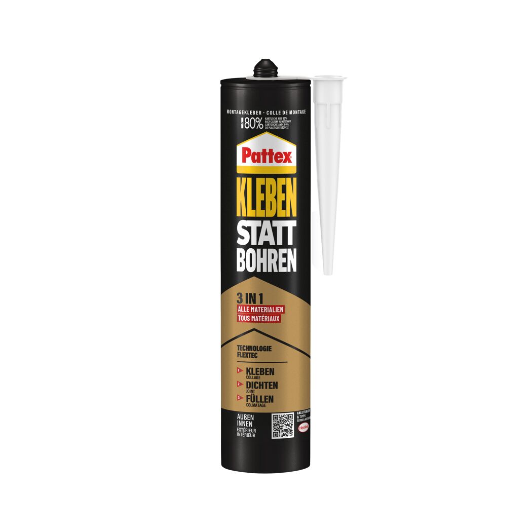 Montagekleber 'Kleben statt Bohren 3 in 1 ' weiß 390 g