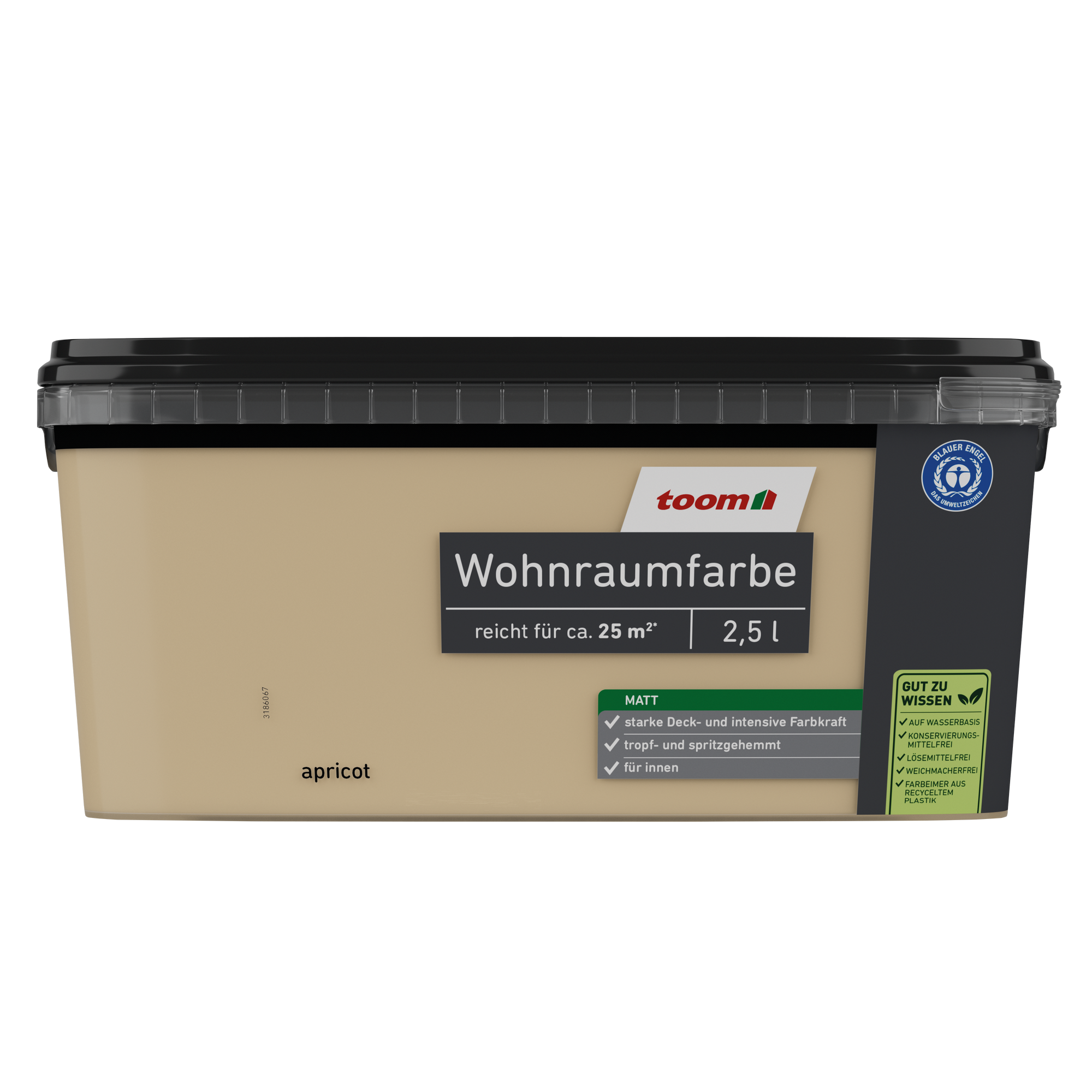 Wohnraumfarbe apricot matt 2,5 l