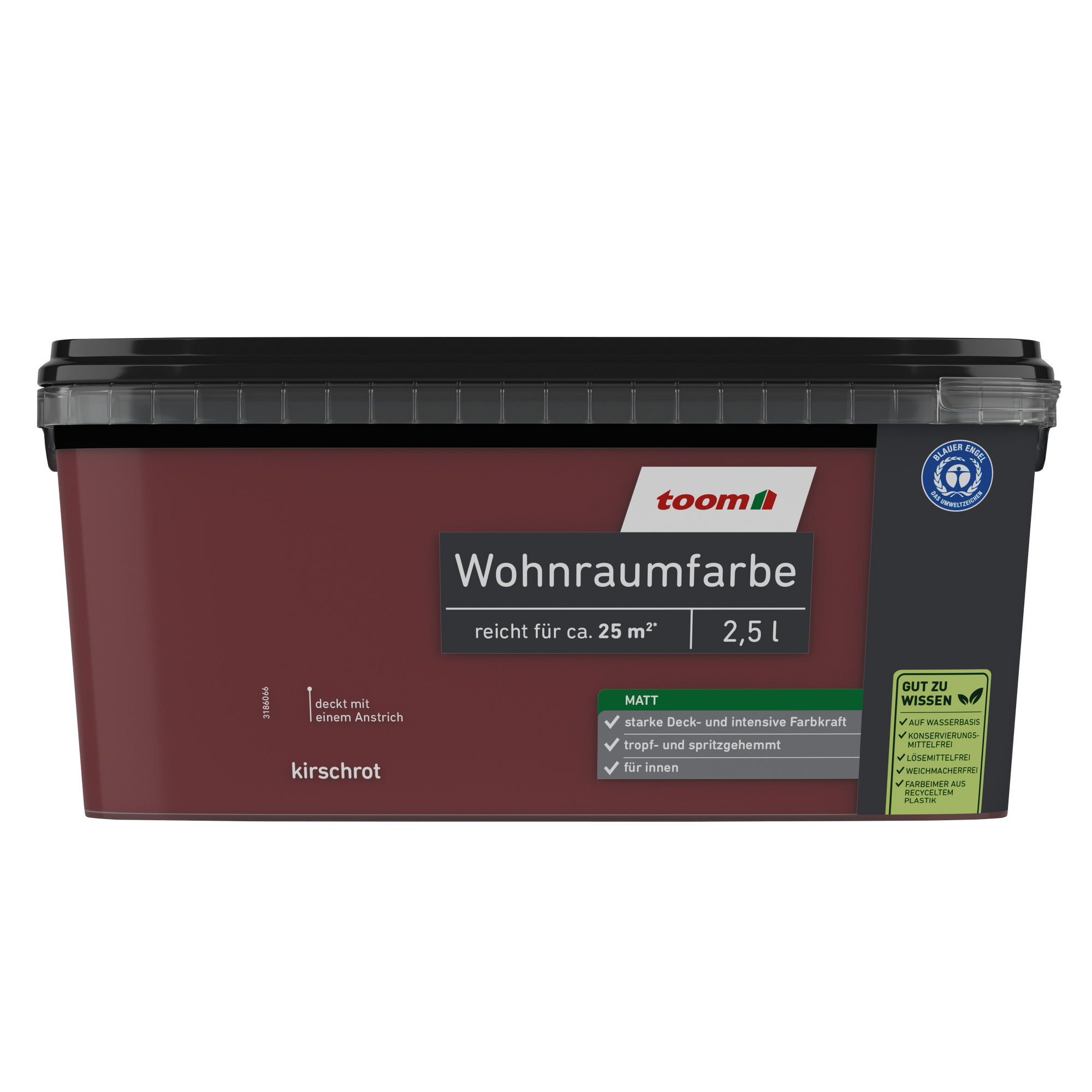 Wohnraumfarbe kirschrot matt 2,5 l
