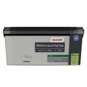 Wohnraumfarbe lichtgrau matt 2,5 l