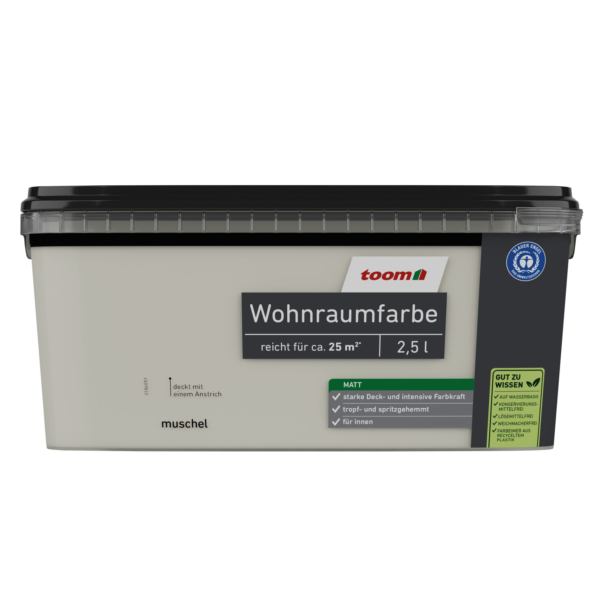 Wohnraumfarbe muschel matt 2,5 l
