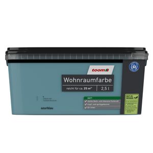 Wohnraumfarbe azurblau matt 2,5 l