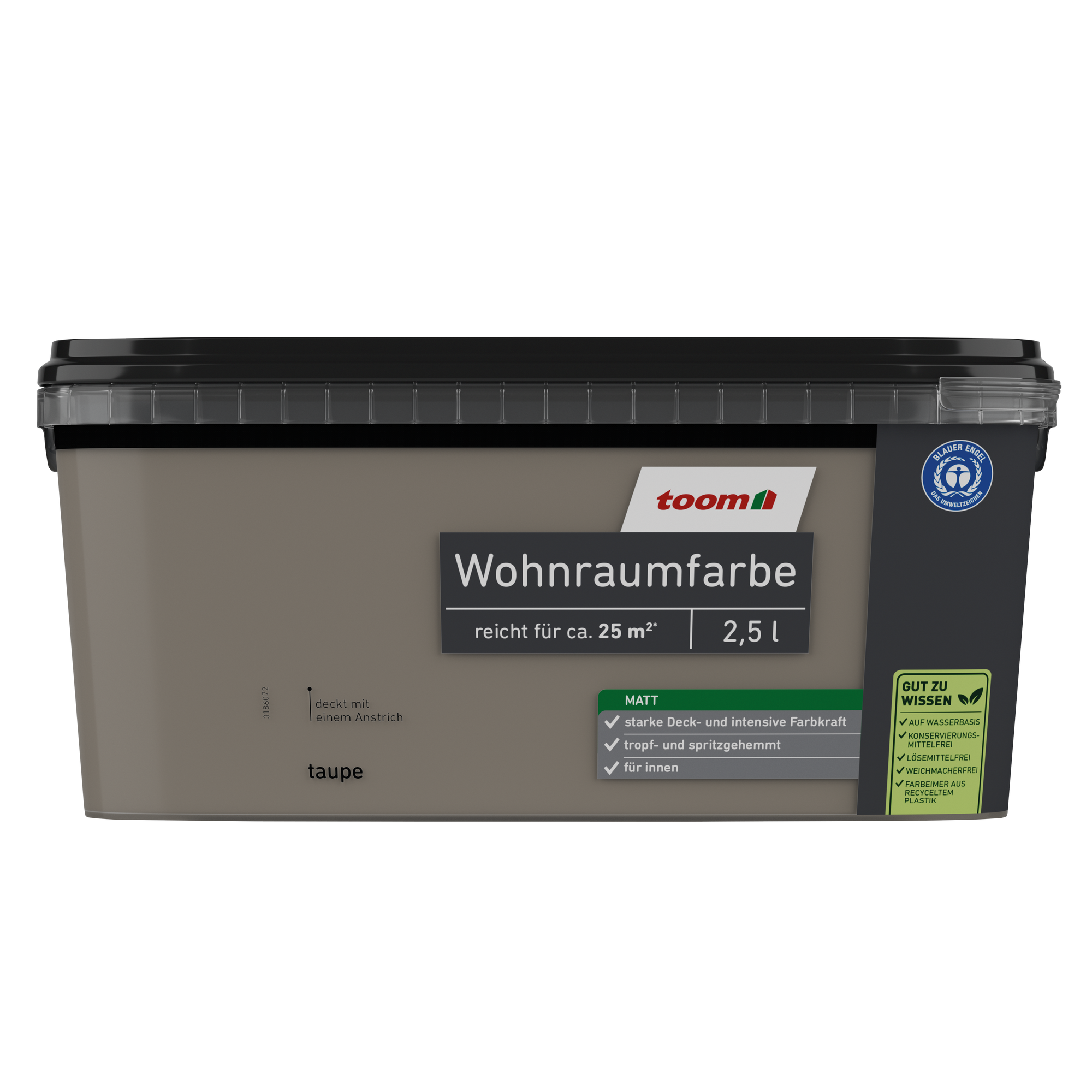 Wohnraumfarbe taupe matt 2,5 l