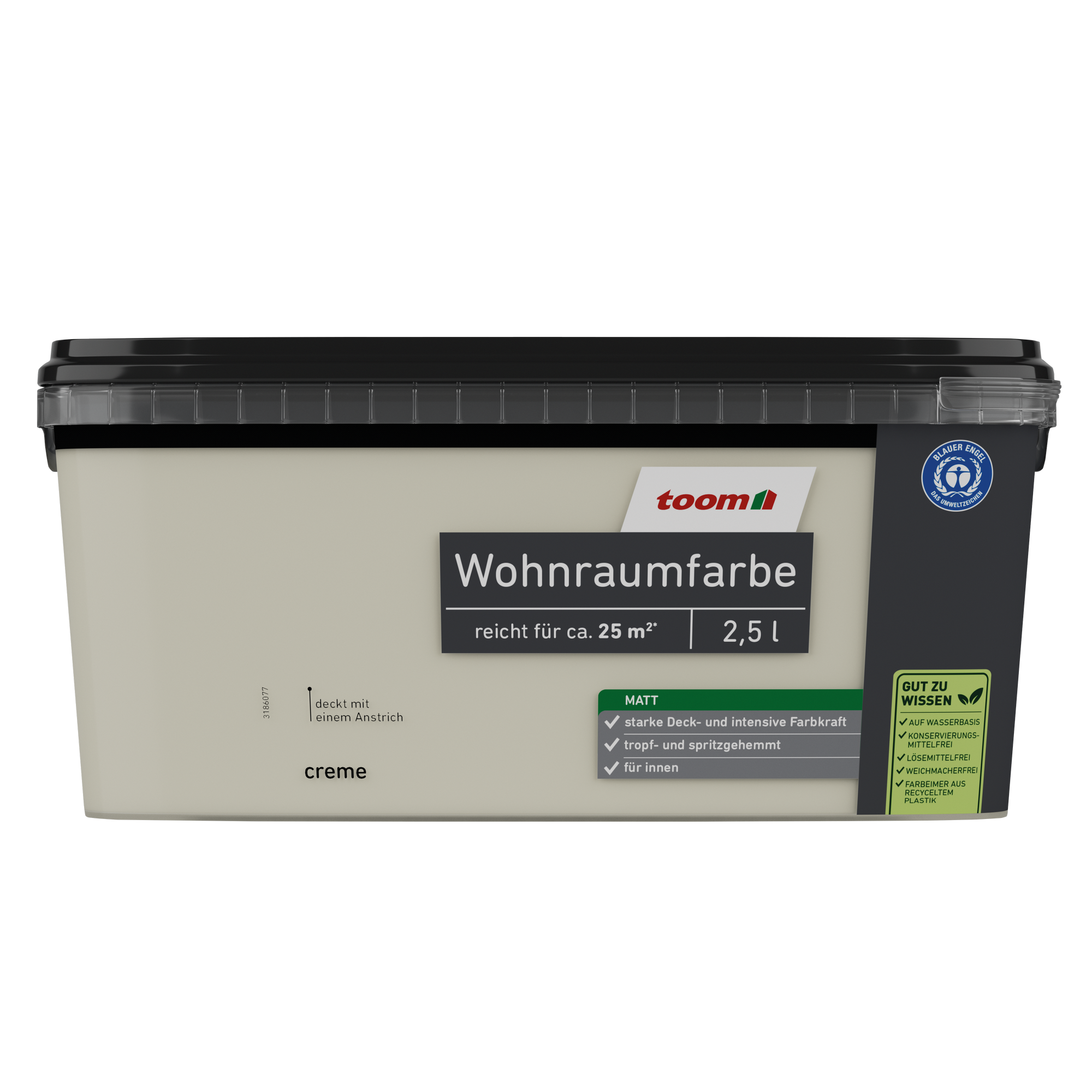 Wohnraumfarbe creme matt 2,5 l