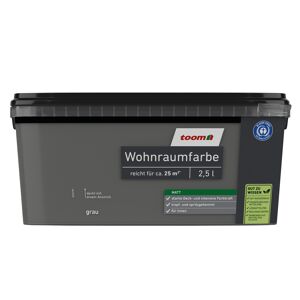 Wohnraumfarbe grau matt 2,5 l