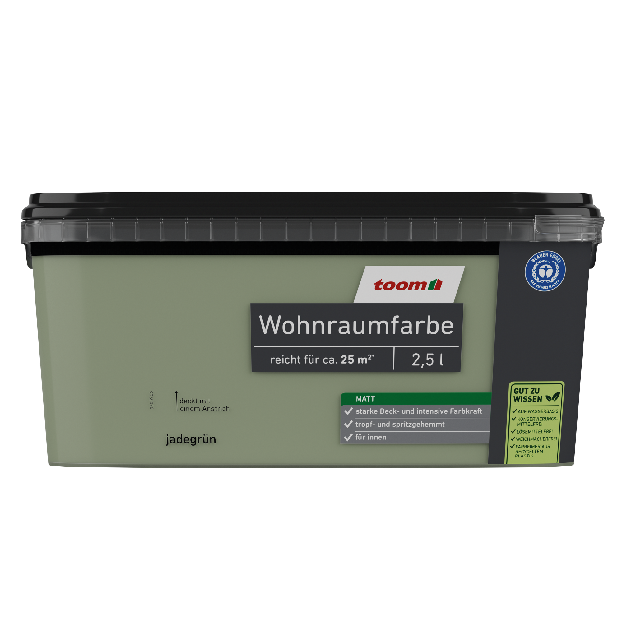 Wohnraumfarbe jadegrün matt 2,5 l