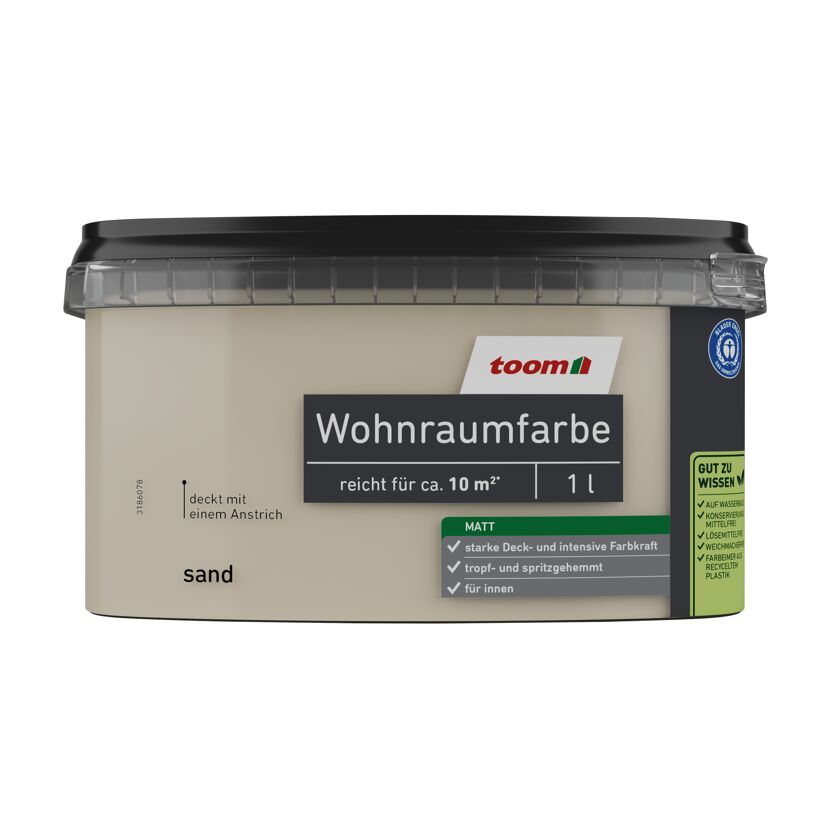 Wohnraumfarbe sand matt 1 l