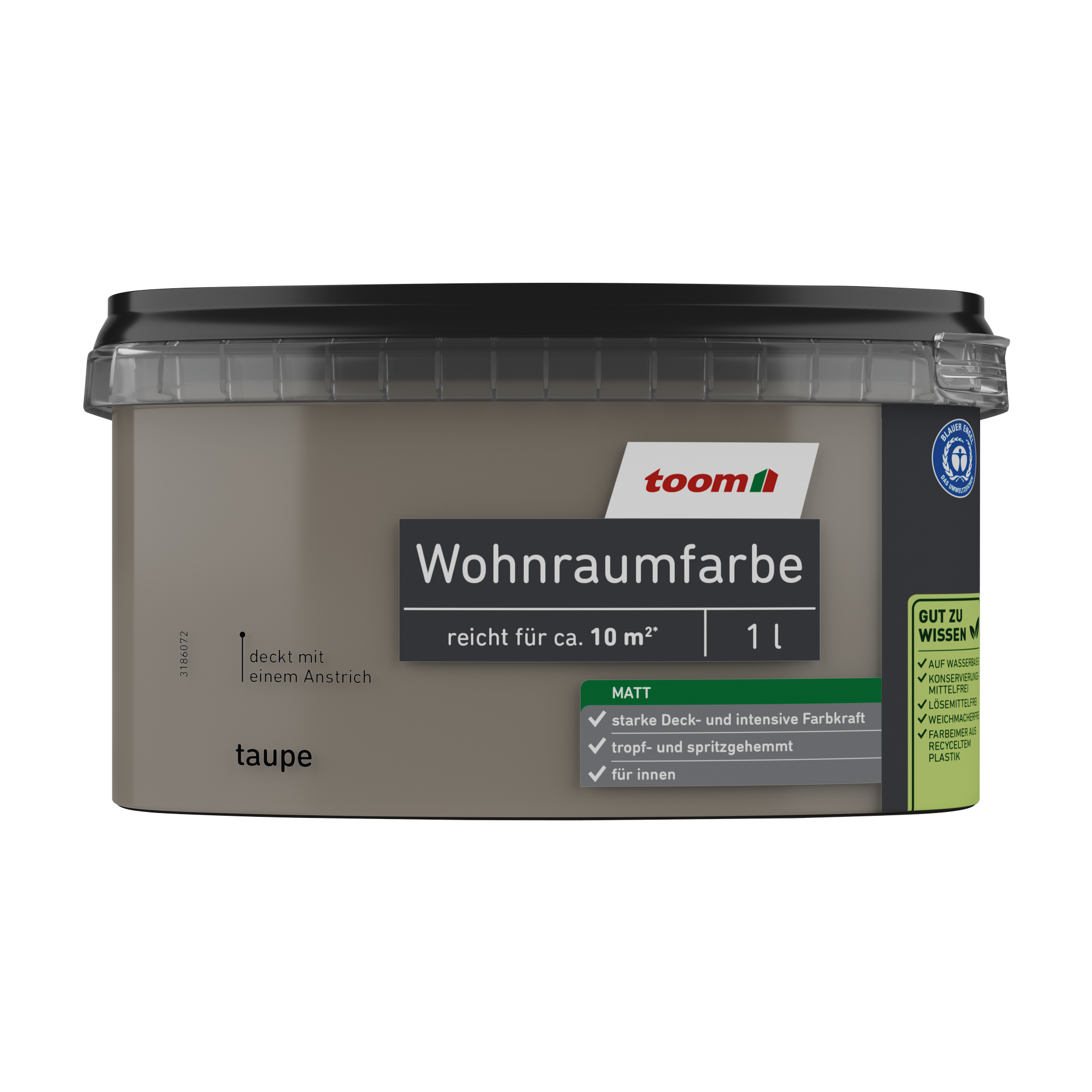 Wohnraumfarbe taupe matt 1 l