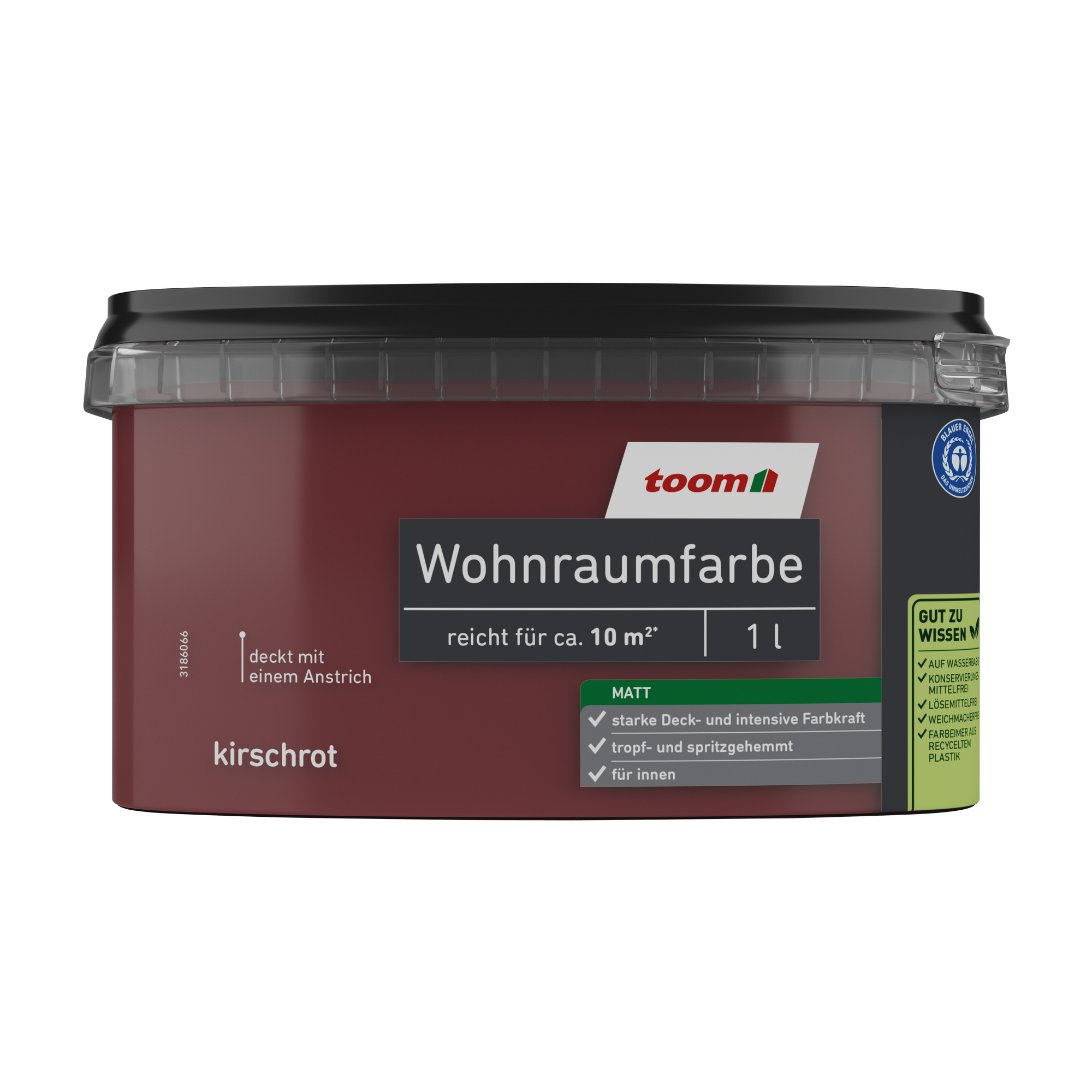 Wohnraumfarbe kirschrot matt 1 l