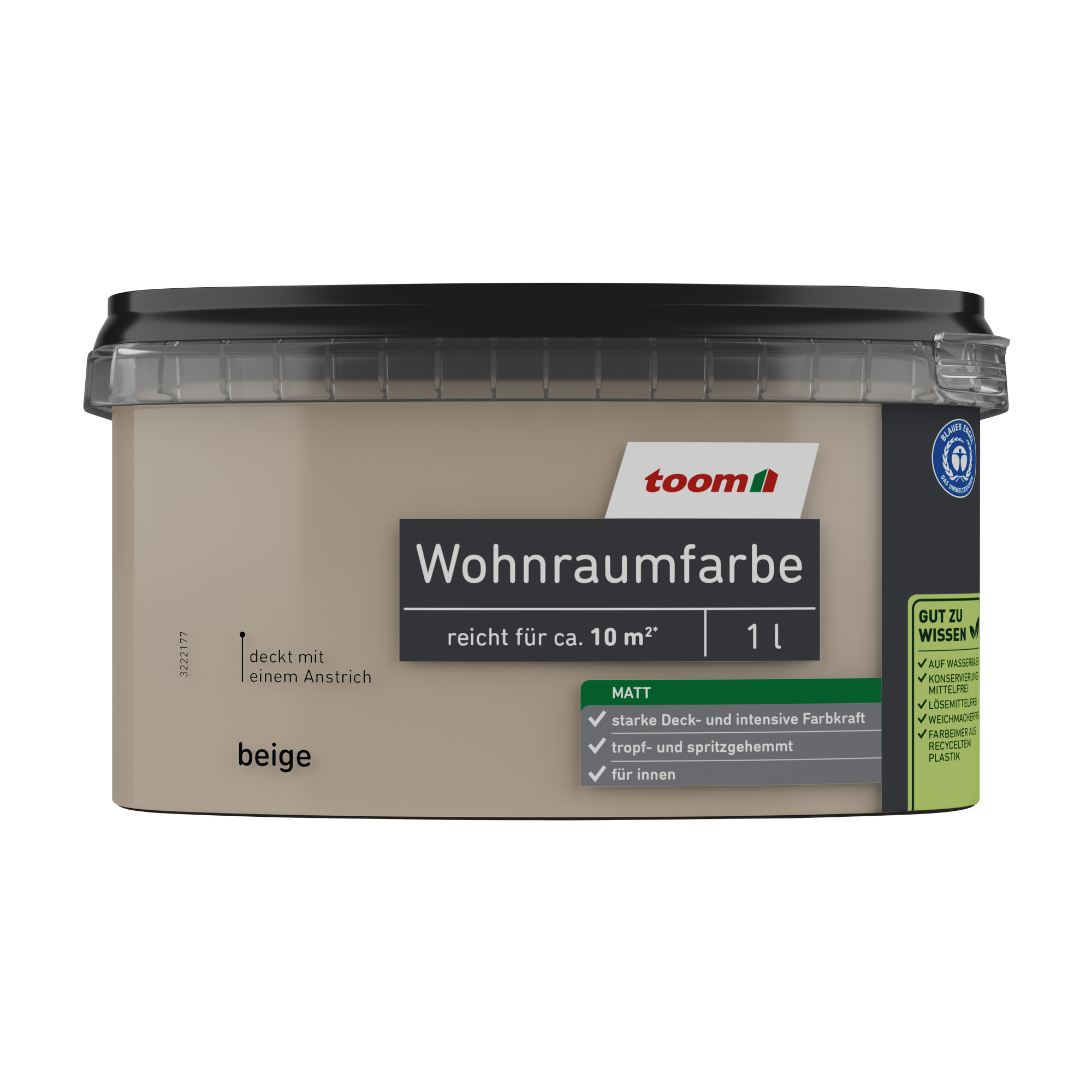Wohnraumfarbe beige matt 1 l