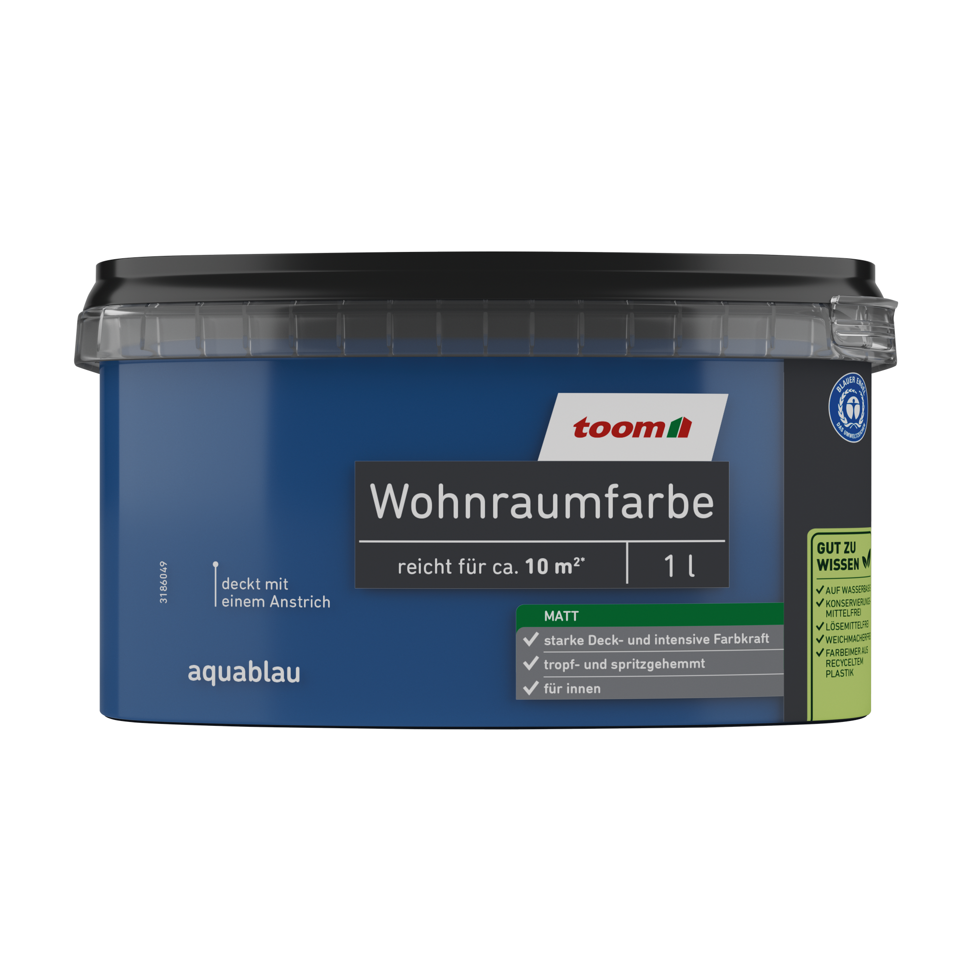 Wohnraumfarbe aquablau matt 1 l