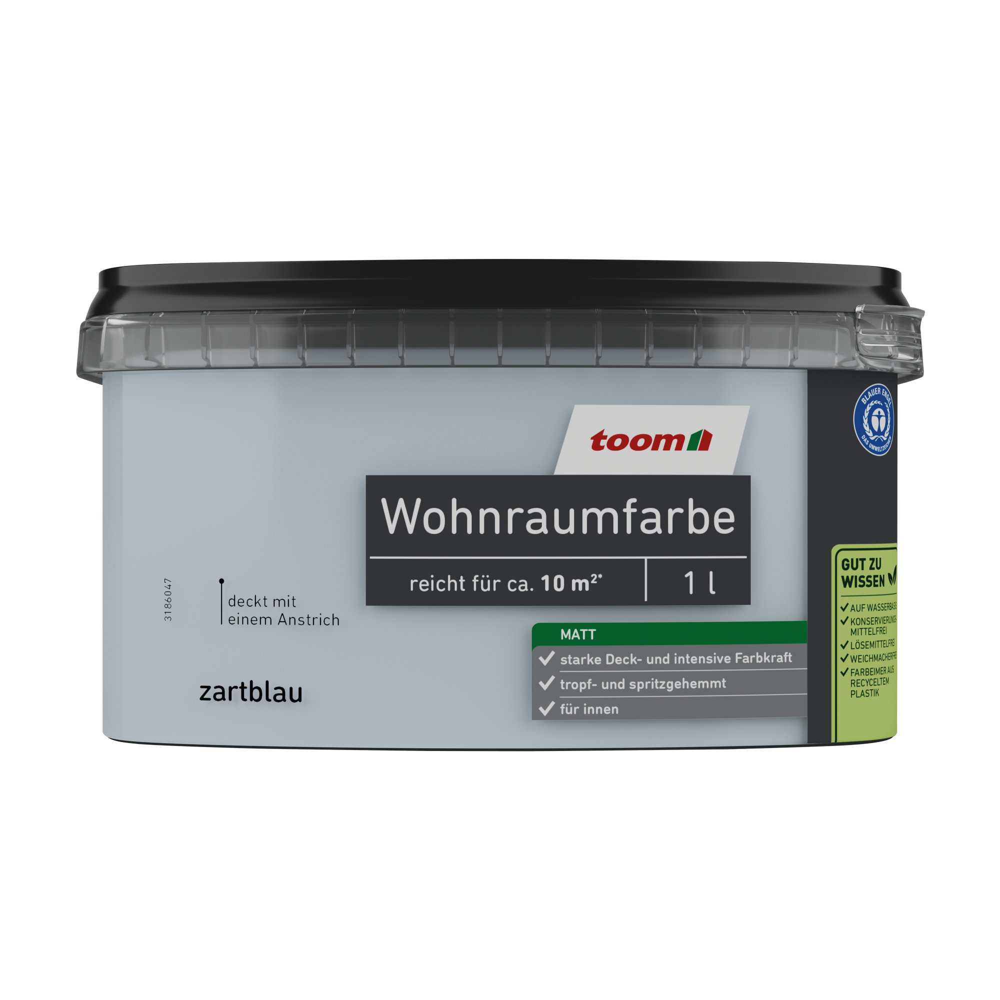 Wohnraumfarbe zartblau matt 1 l