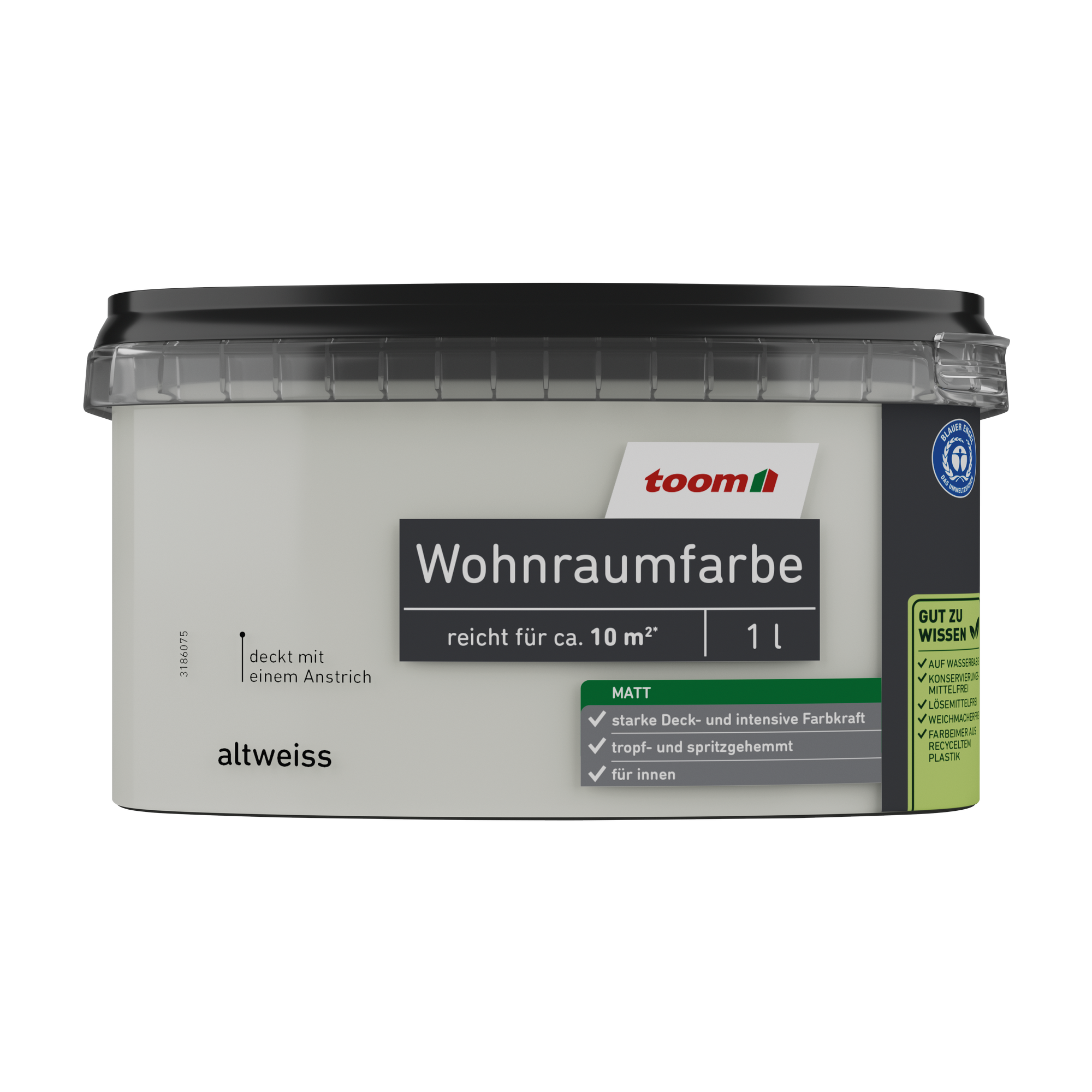 Wohnraumfarbe altweiß matt 1 l