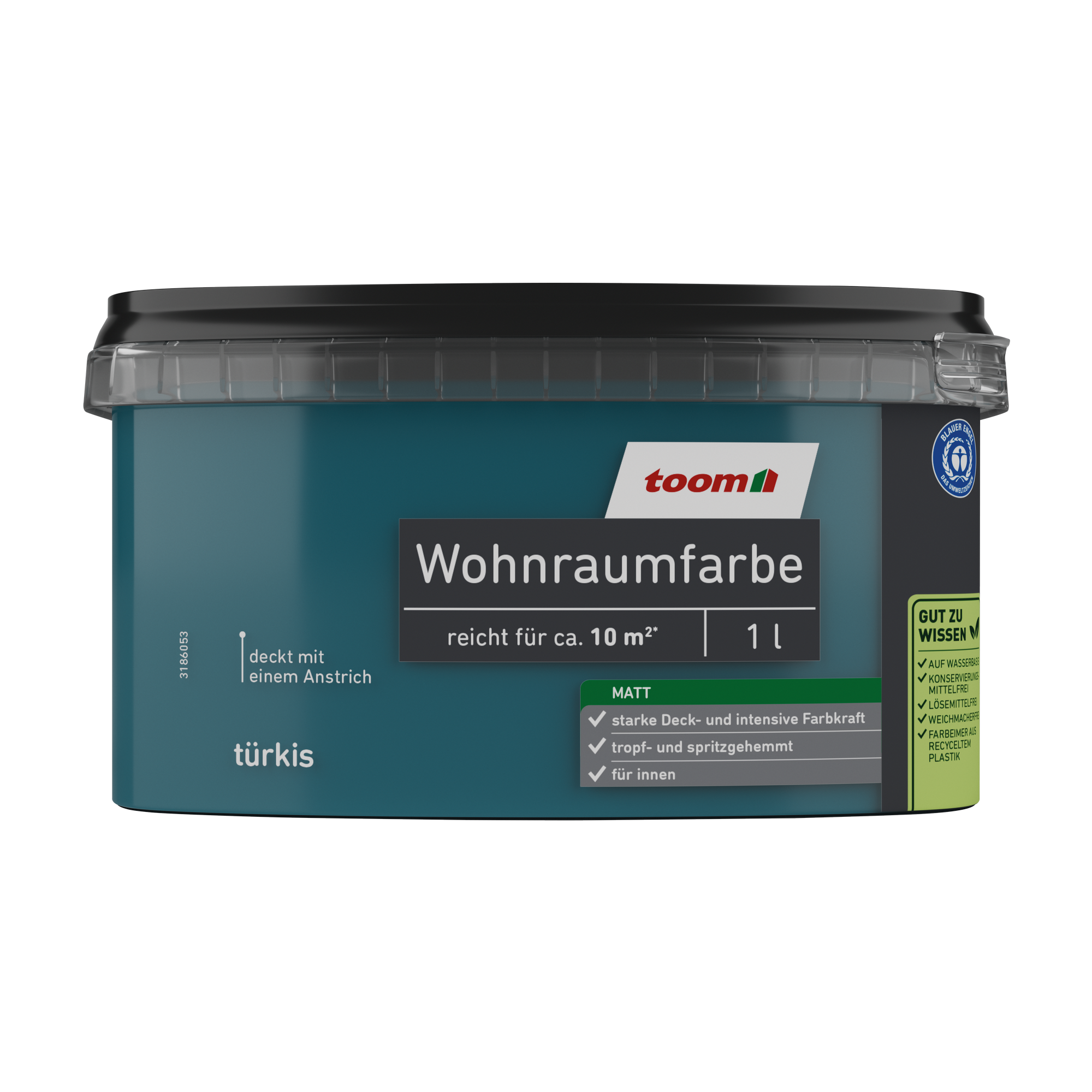 Wohnraumfarbe türkis matt 1 l