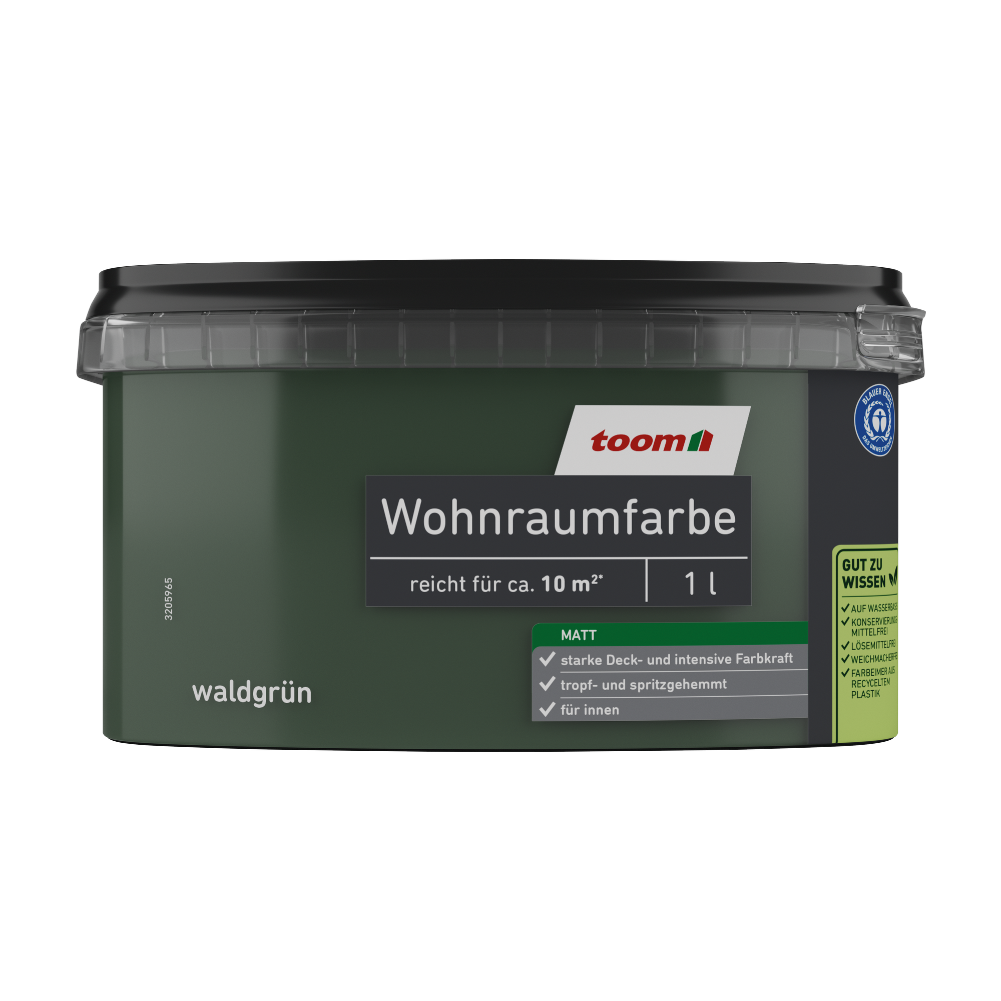 Wohnraumfarbe waldgrün matt 1 l