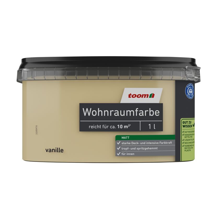 Wohnraumfarbe vanille matt 1 l
