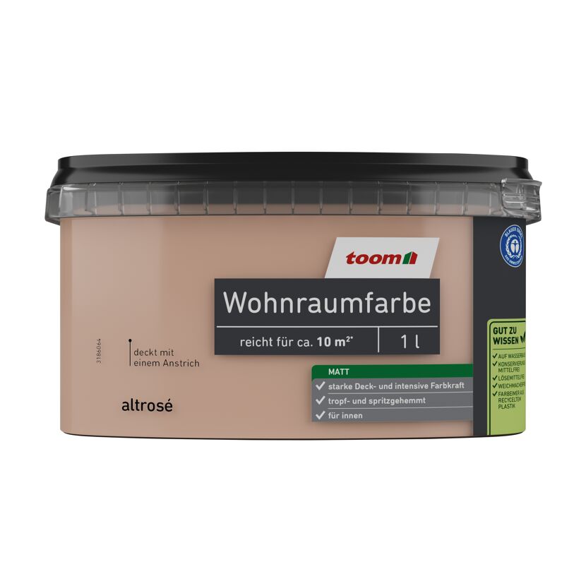 Wohnraumfarbe altrosé matt 1 l
