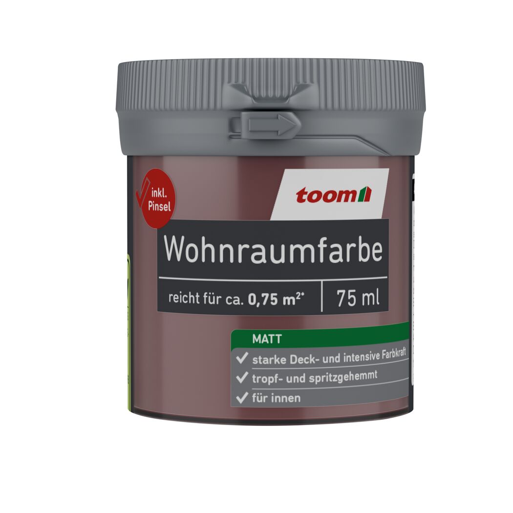 Wohnraumfarbe kirschrot matt 75 ml