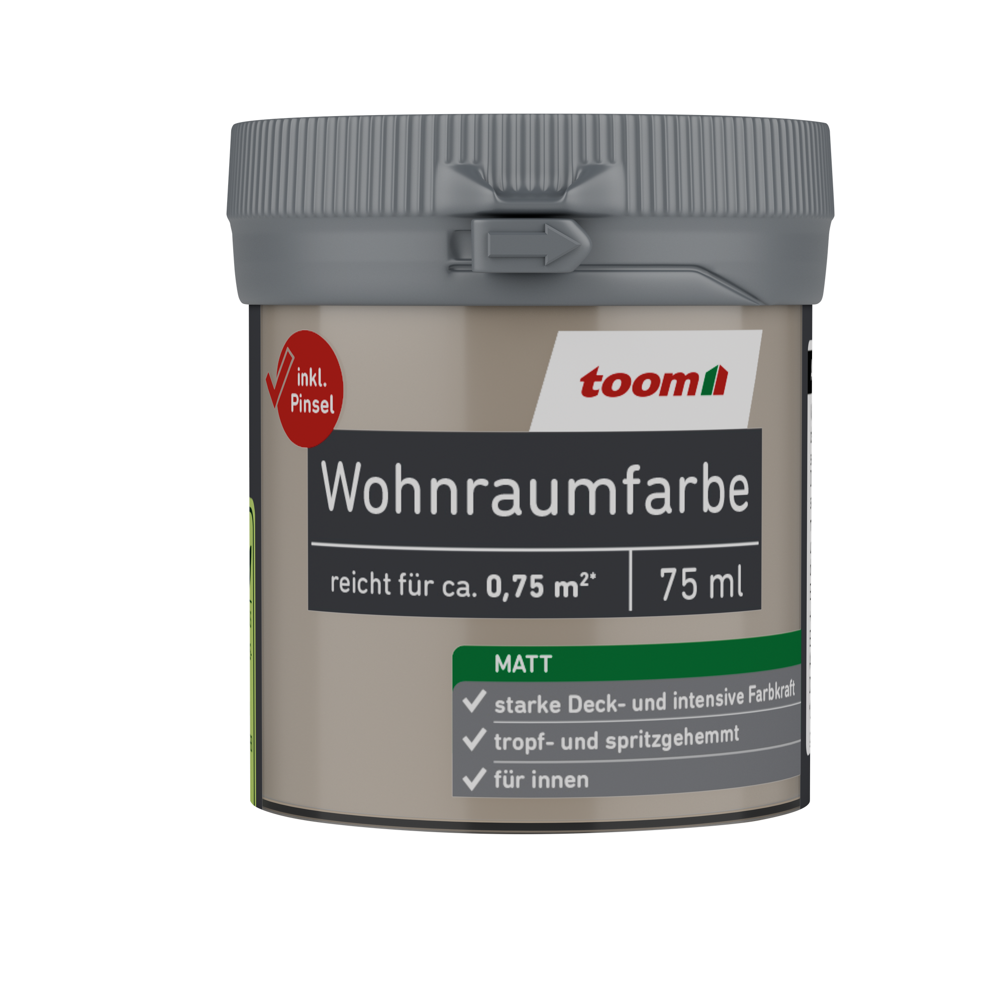 Wohnraumfarbe beige matt 75 ml