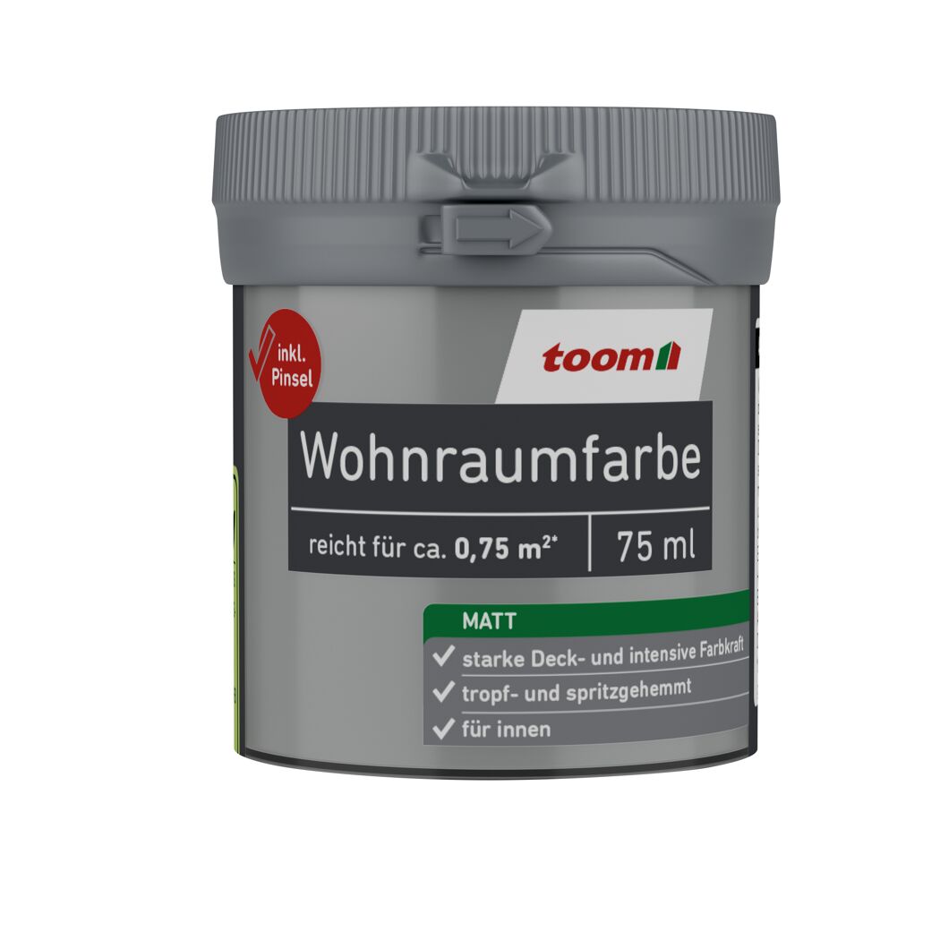 Wohnraumfarbe betongrau matt 75 ml