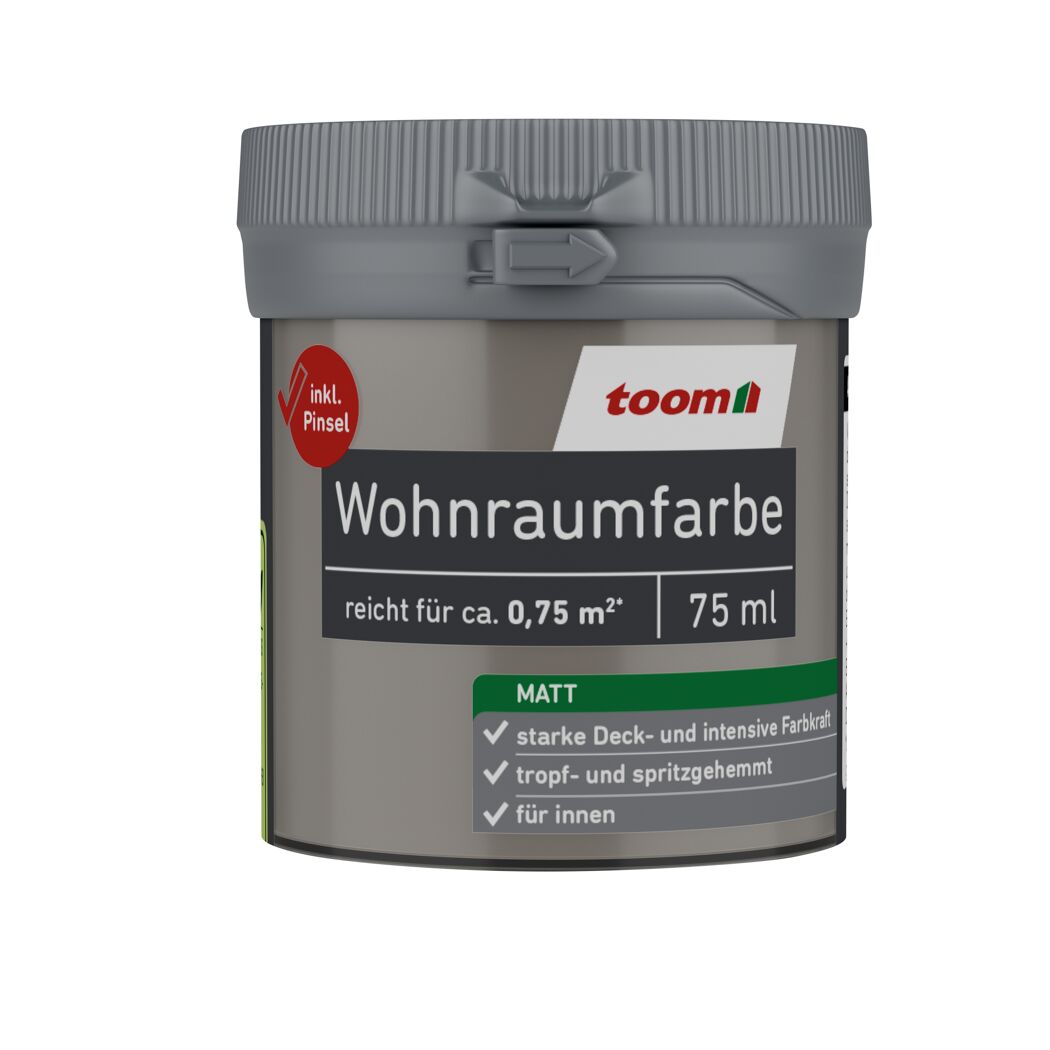 Wohnraumfarbe taupe matt 75 ml