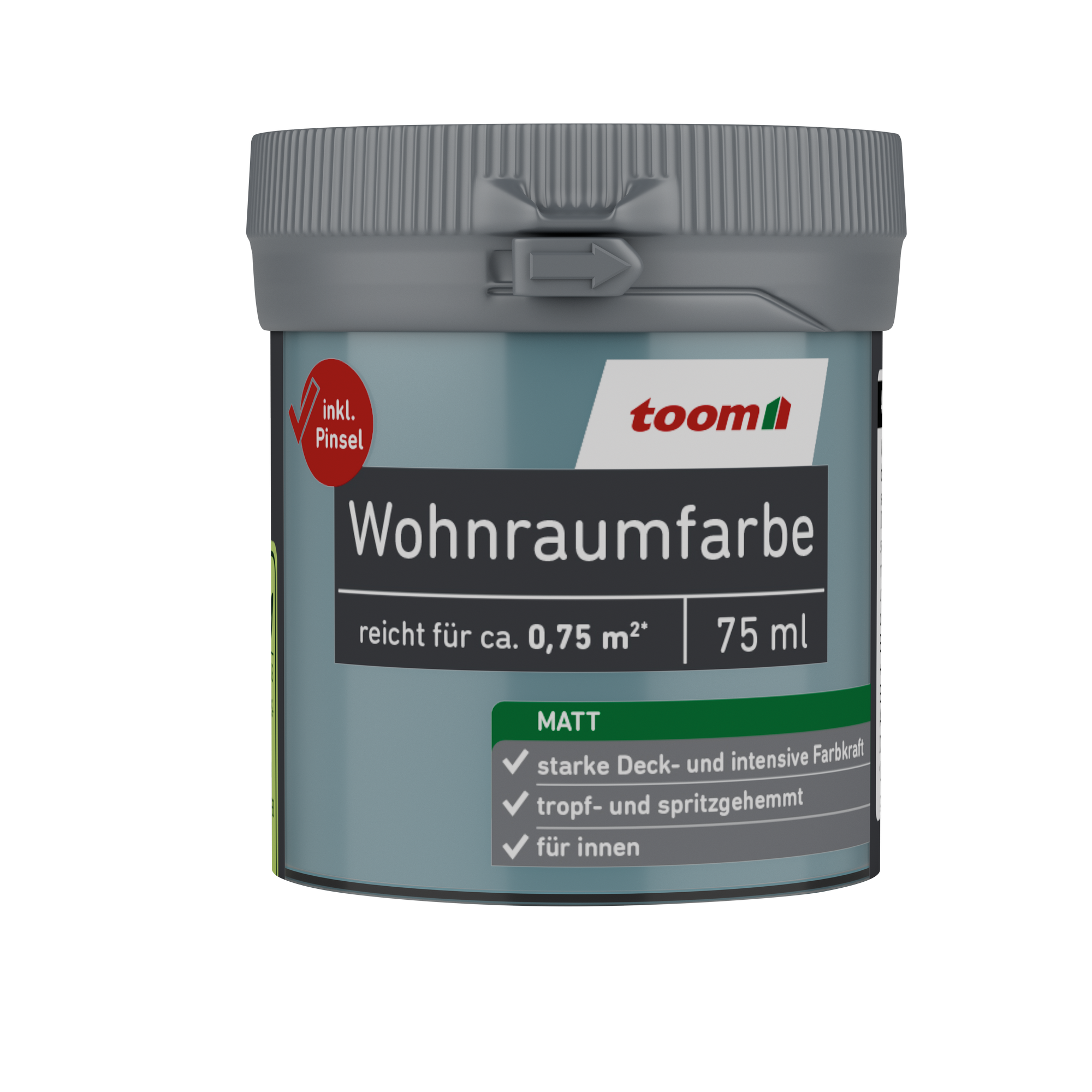 Wohnraumfarbe azurblau matt 75 ml