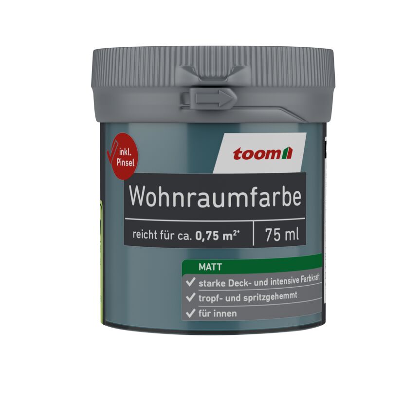 Wohnraumfarbe türkis matt 75 ml
