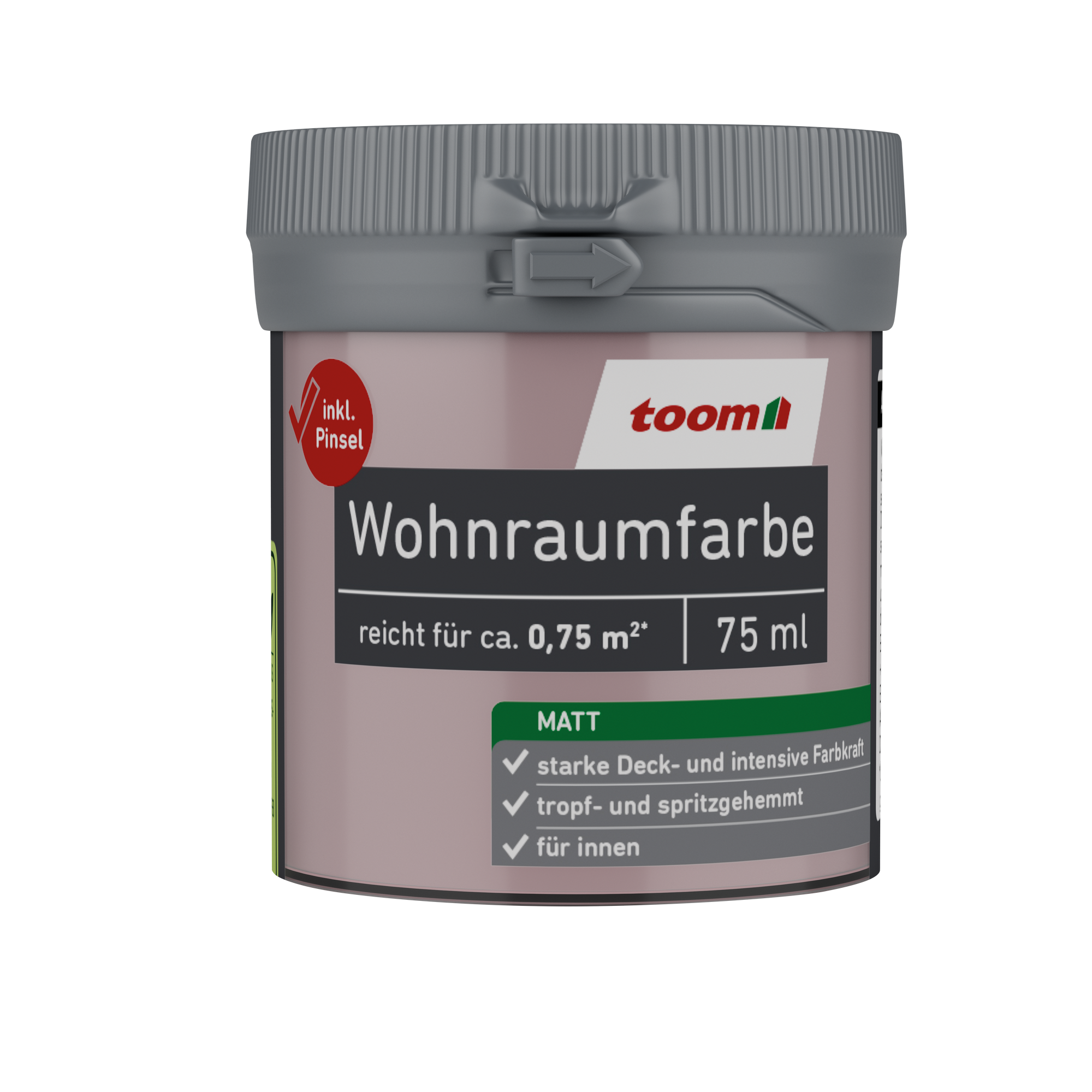 Wohnraumfarbe hellrosé matt 75 ml