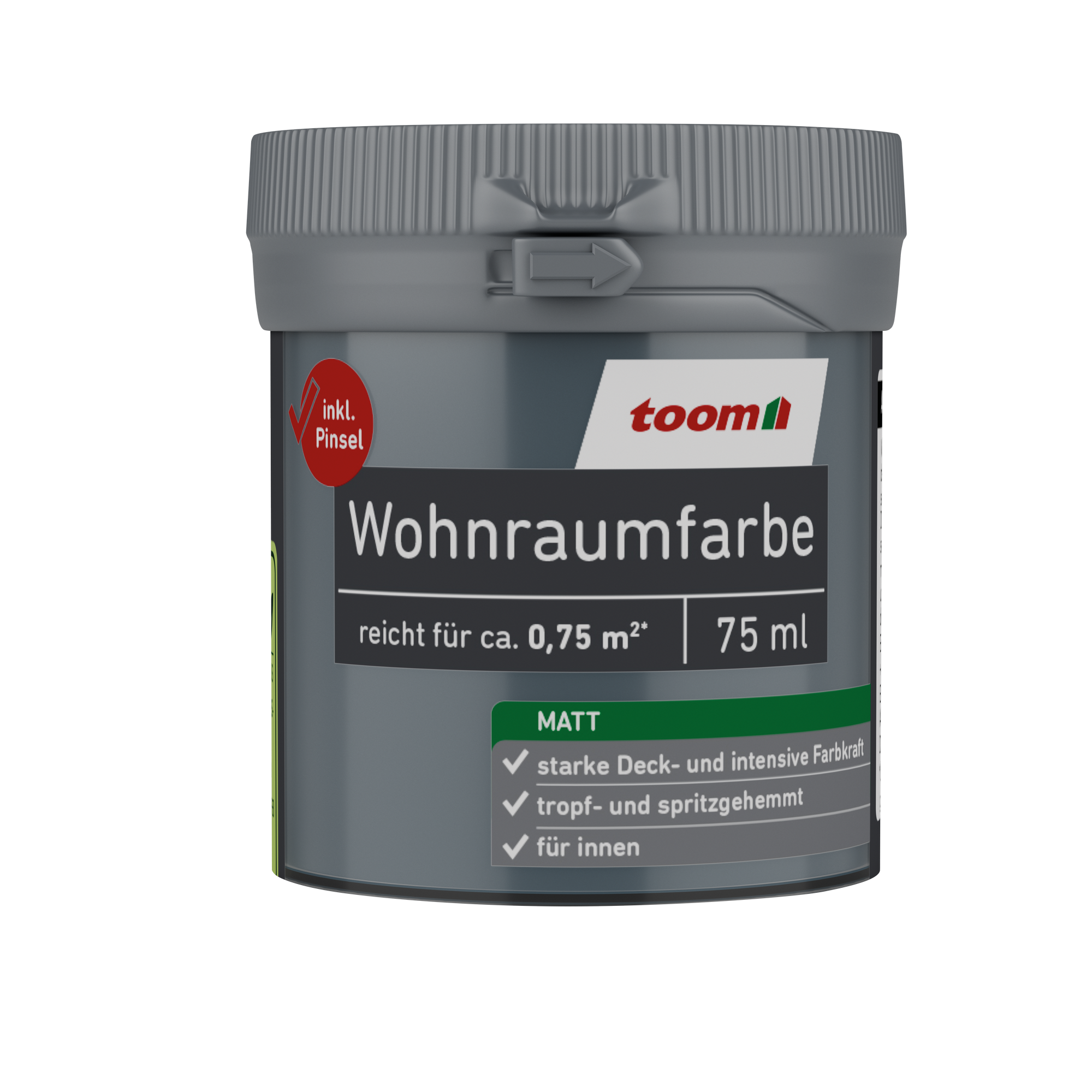 Wohnraumfarbe graublau matt 75 ml