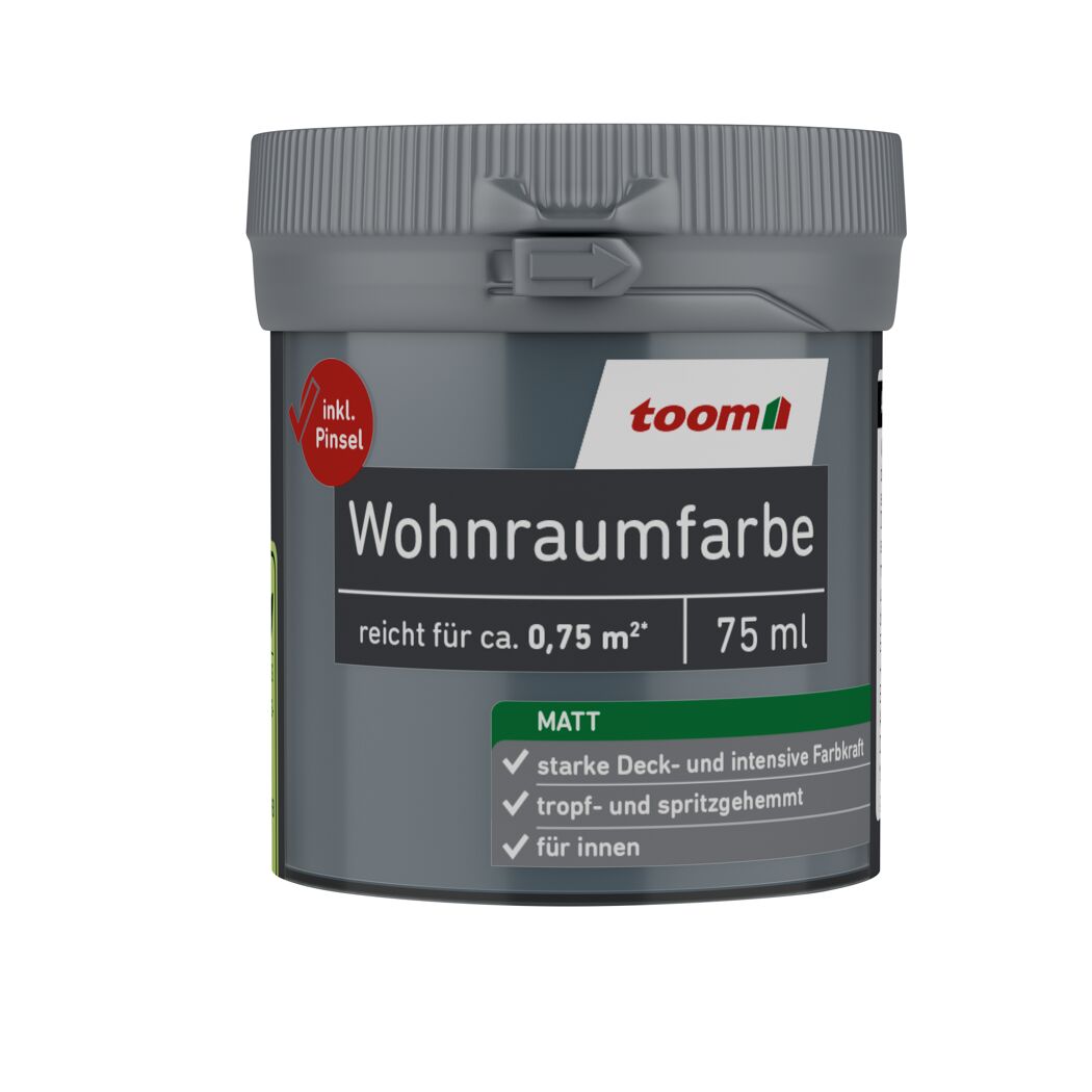 Wohnraumfarbe graublau matt 75 ml