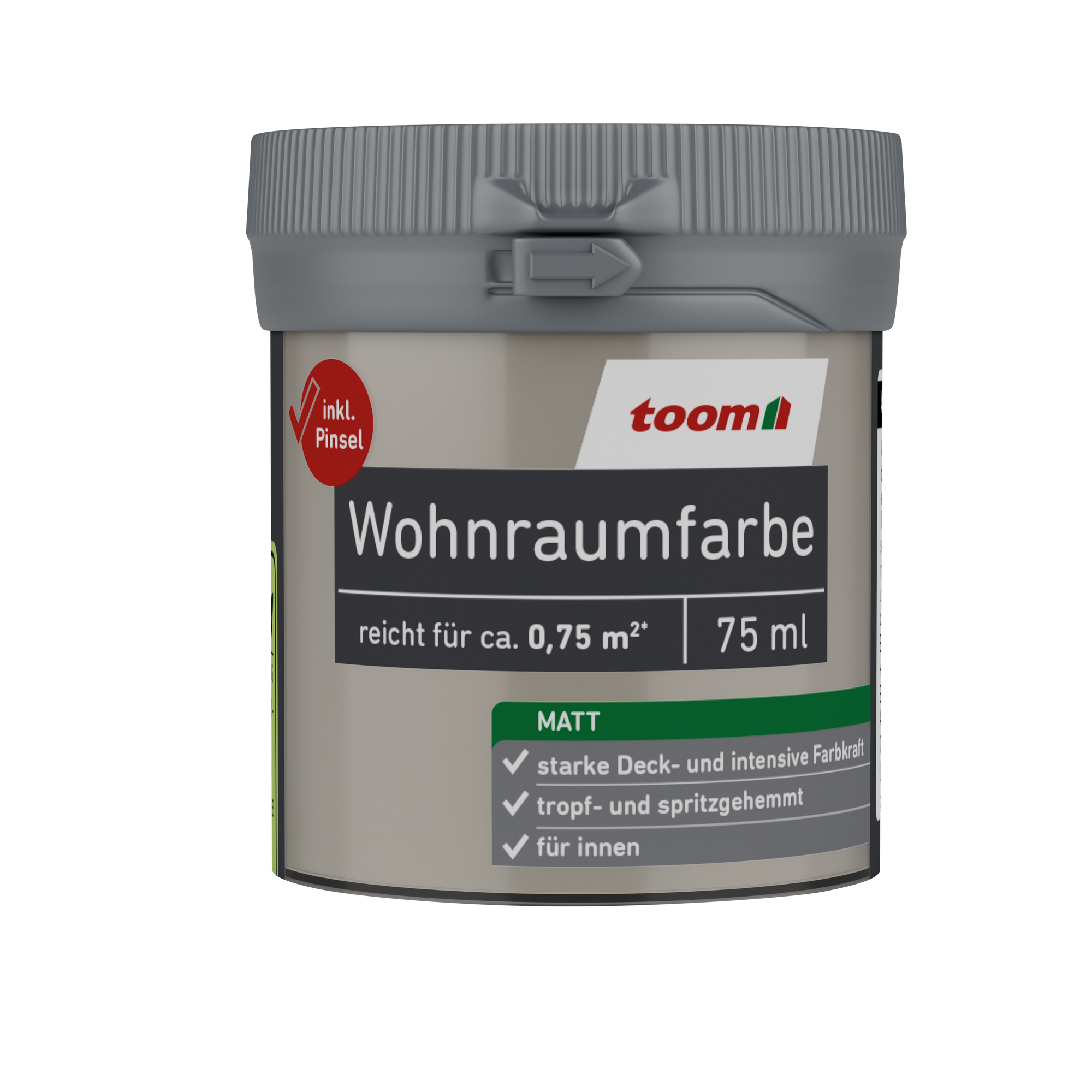Wohnraumfarbe kieselgrau matt 75 ml