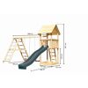 Kinderspielturm 'Lotti' nordische Fichte naturbelassen 107 x 291 x 107 cm