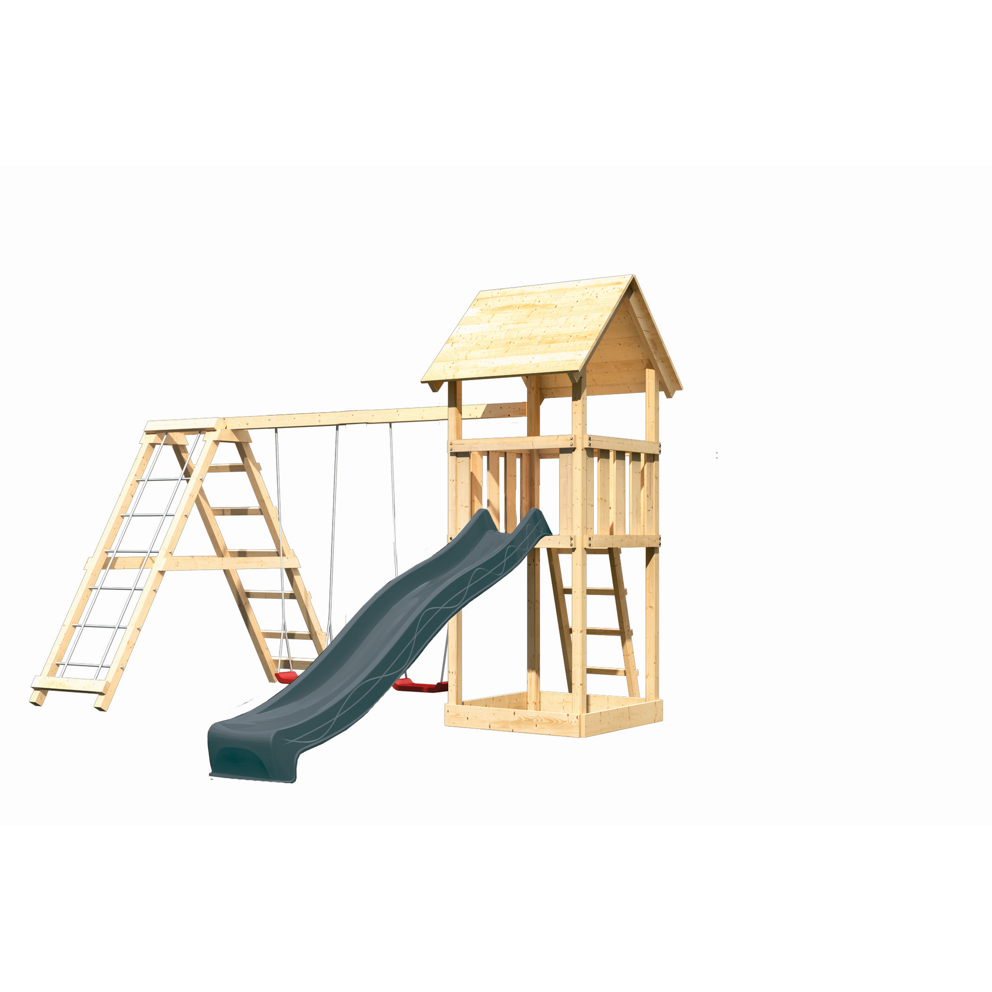 Kinderspielturm 'Lotti' nordische Fichte naturbelassen 107 x 291 x 107 cm