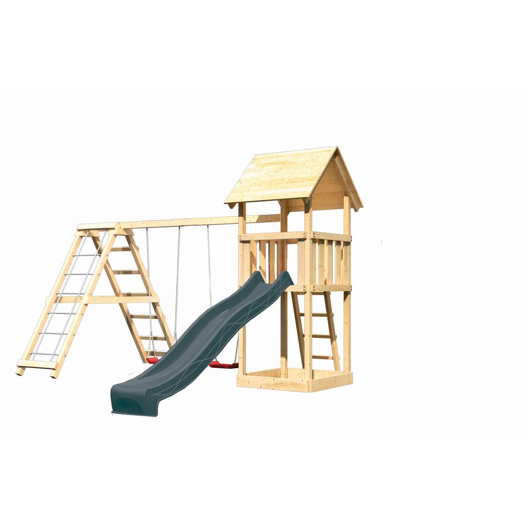 Kinderspielturm 'Lotti' nordische Fichte naturbelassen 107 x 291 x 107 cm