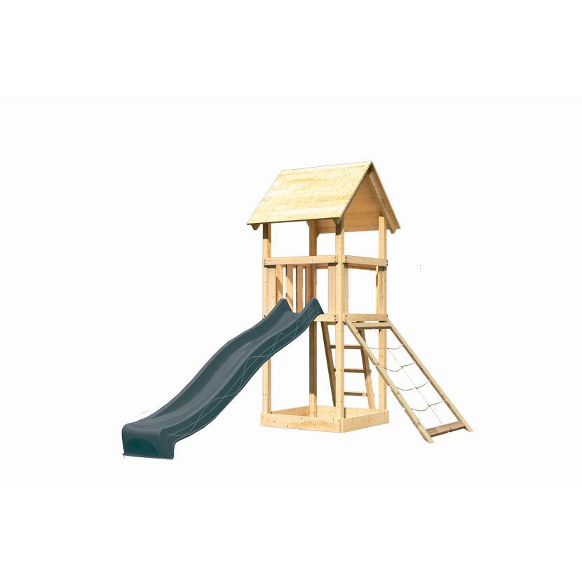 Kinderspielturm 'Lotti' nordische Fichte naturbelassen 107 x 291 x 107 cm