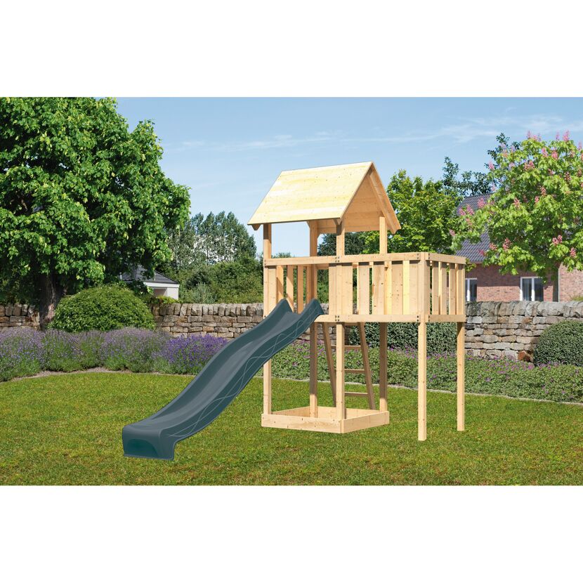 Kinderspielturm 'Lotti' nordische Fichte naturbelassen 107 x 291 x 107 cm