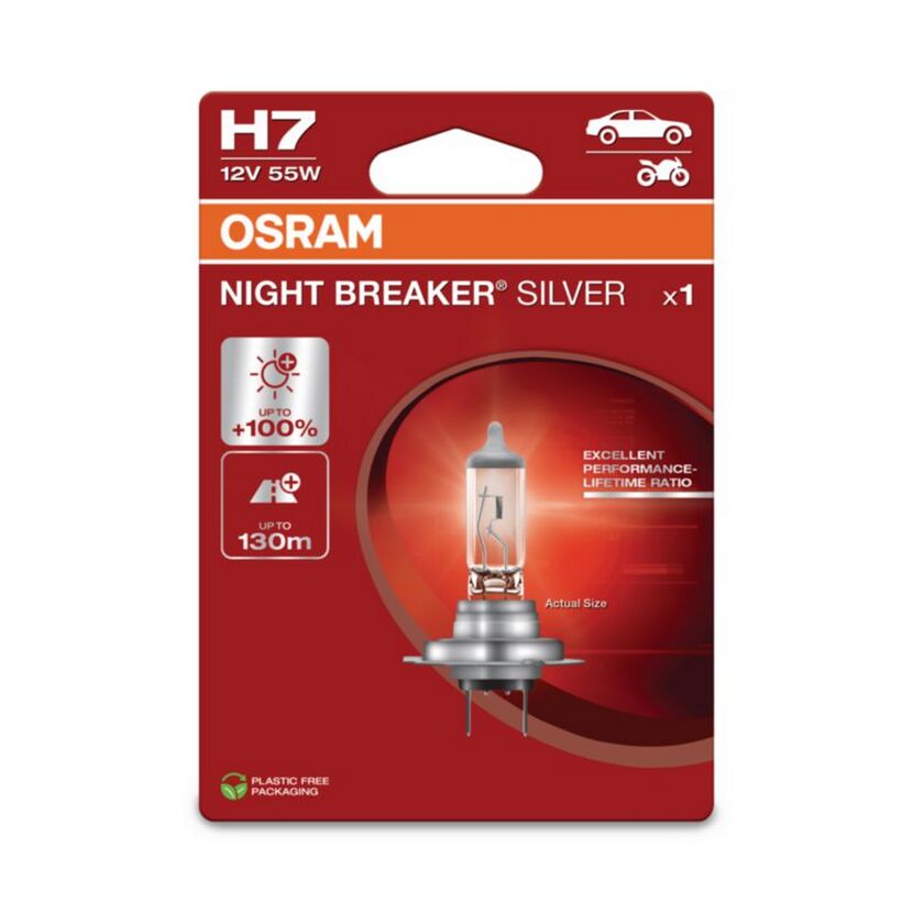 Halogenleuchtmittel 'H7 Night Breaker Silver' 55 W 12 V
